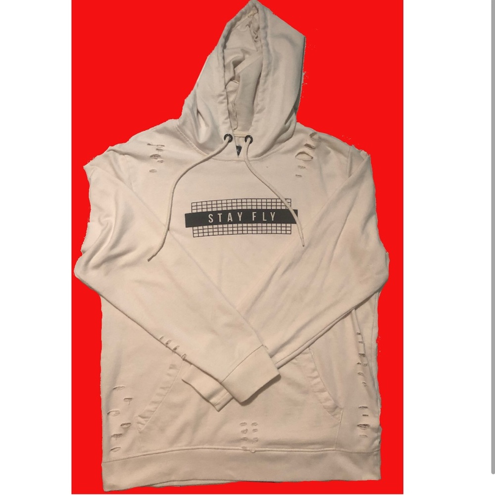 White “Stay Fly” Hoodie